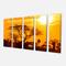 Designart - Orange Glow of African Sunset - Extra Large Wall Art Landscape